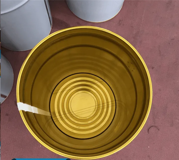 Durability Tinplate Open Head Steel Pail With Removable Lid Stackable 0.28mm-0.42mm