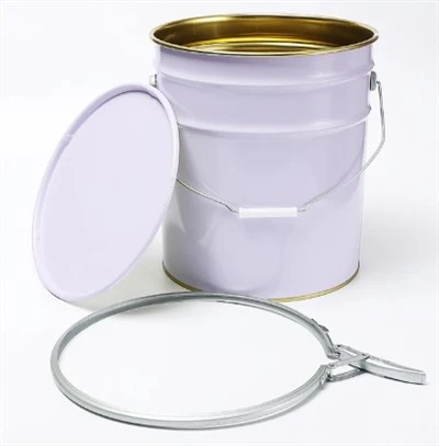 5 Gallon Food Grade BPA Free Tinplate Metal Pail With Lever Lock Ring Lid