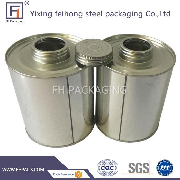 1L Screw Head Round Tin Can for Glue
