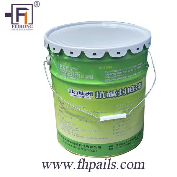 5 Gallon Plastic Pails with Lid Plastic Bucket with Metal Handle Bucket for Sale